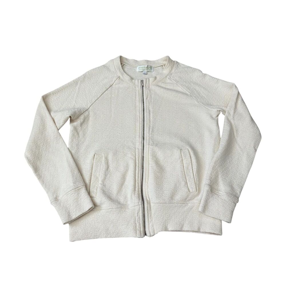 The Lady & The Sailor Boucle Zip Up Jacket in Cream Size 1 - XS/S